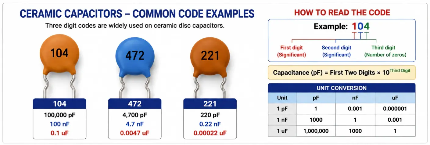 Capacitor Value Calculator | Ceramic Capacitor Code Decoder