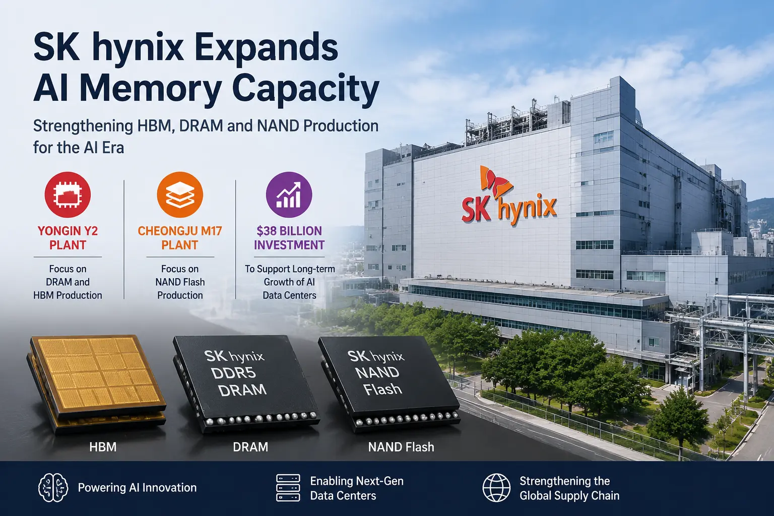 SK hynix Invests $38 Billion in HBM and NAND: Impact on AI Memory Supply Chain