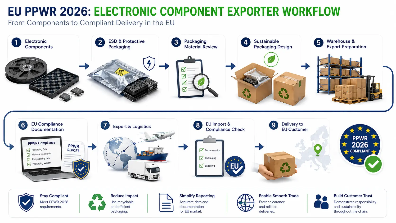 EU PPWR 2026 Guide for Electronic Component Exporters